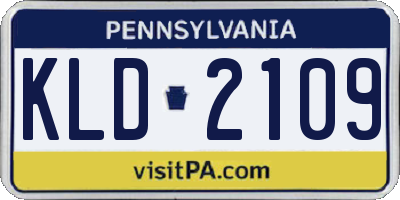 PA license plate KLD2109