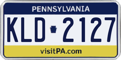 PA license plate KLD2127