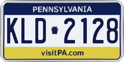 PA license plate KLD2128
