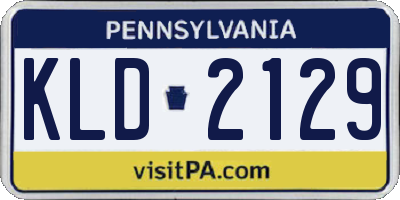 PA license plate KLD2129