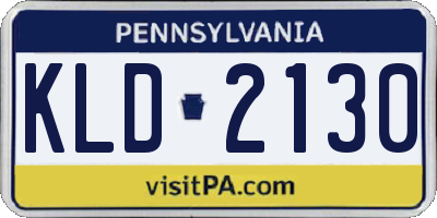 PA license plate KLD2130