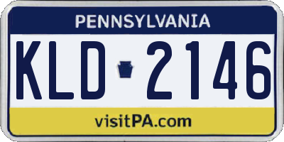PA license plate KLD2146