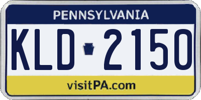 PA license plate KLD2150