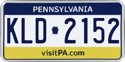 PA license plate KLD2152