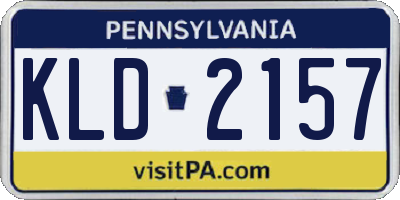 PA license plate KLD2157