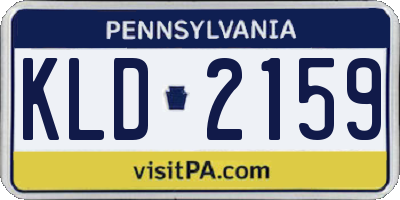 PA license plate KLD2159