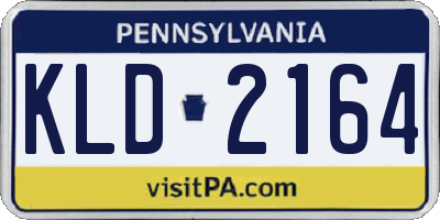 PA license plate KLD2164