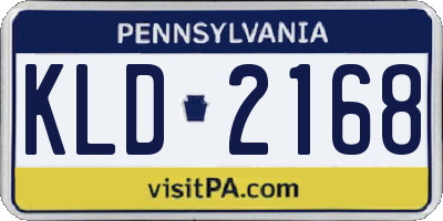 PA license plate KLD2168