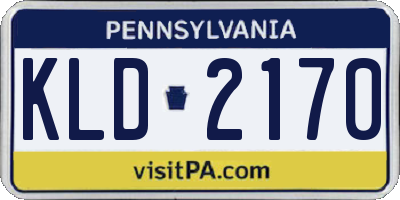 PA license plate KLD2170