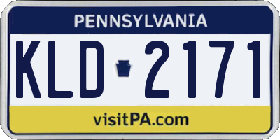 PA license plate KLD2171