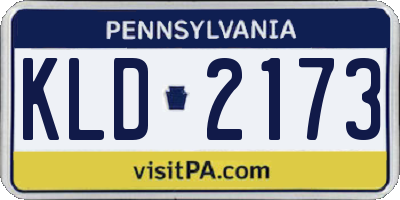 PA license plate KLD2173