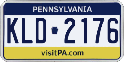 PA license plate KLD2176
