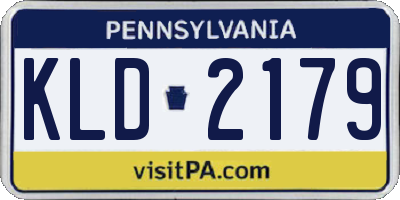 PA license plate KLD2179