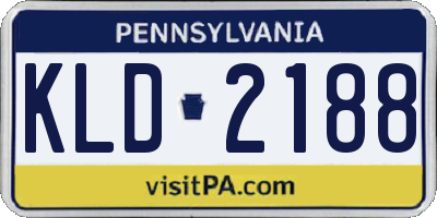 PA license plate KLD2188