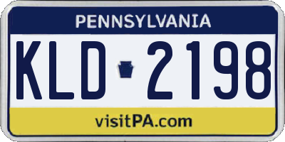 PA license plate KLD2198