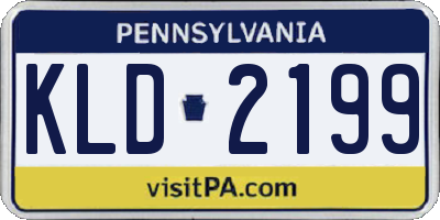 PA license plate KLD2199