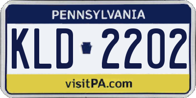 PA license plate KLD2202