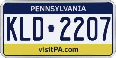 PA license plate KLD2207