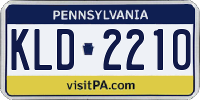 PA license plate KLD2210