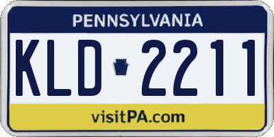 PA license plate KLD2211
