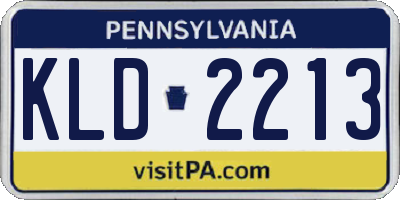 PA license plate KLD2213