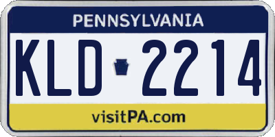PA license plate KLD2214