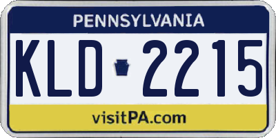 PA license plate KLD2215