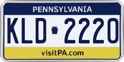 PA license plate KLD2220