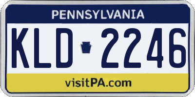 PA license plate KLD2246