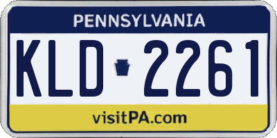PA license plate KLD2261