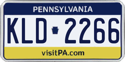 PA license plate KLD2266