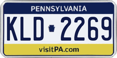 PA license plate KLD2269