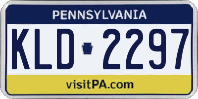 PA license plate KLD2297