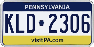 PA license plate KLD2306