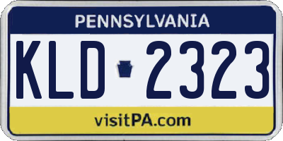 PA license plate KLD2323