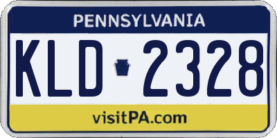 PA license plate KLD2328