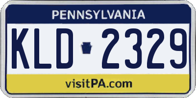 PA license plate KLD2329