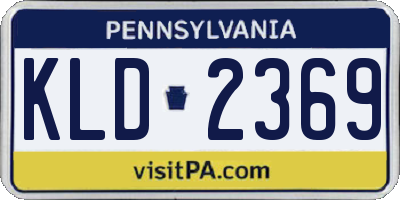 PA license plate KLD2369