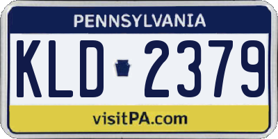 PA license plate KLD2379