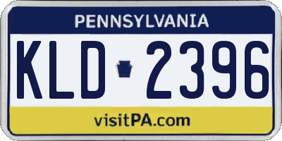 PA license plate KLD2396