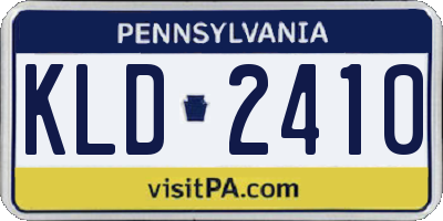 PA license plate KLD2410