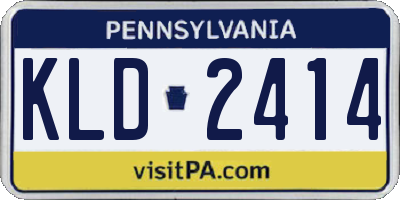 PA license plate KLD2414