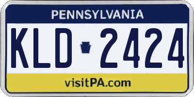 PA license plate KLD2424