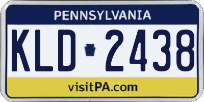 PA license plate KLD2438