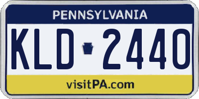 PA license plate KLD2440