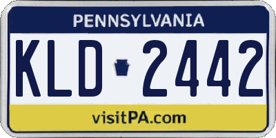 PA license plate KLD2442