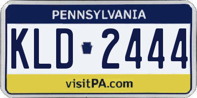 PA license plate KLD2444