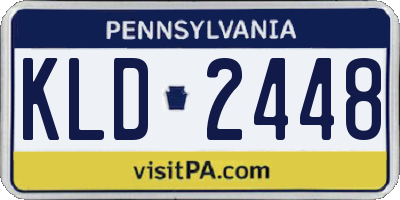 PA license plate KLD2448