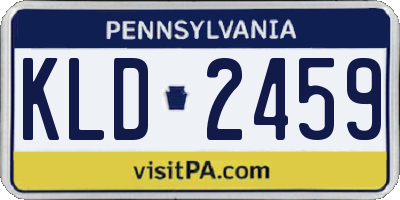 PA license plate KLD2459