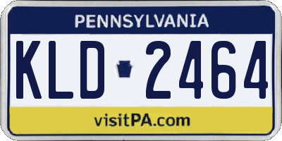 PA license plate KLD2464